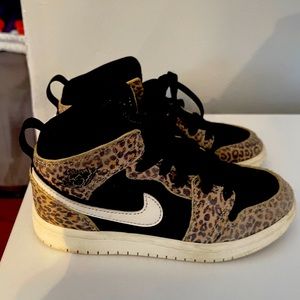 Cheetah Jordan Air 1s -Toddle  Size 12